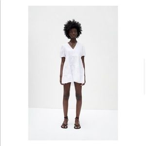 Zara Mini Tiered White Dress